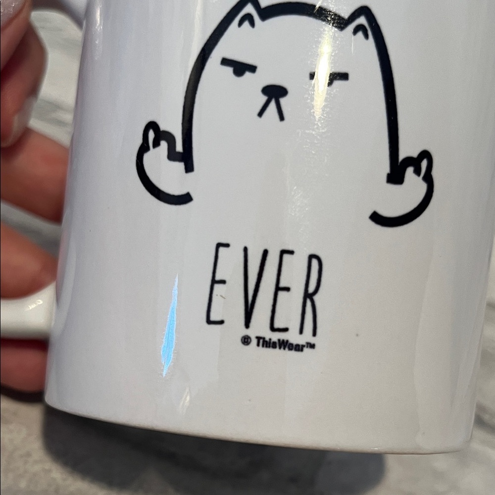 Humorous White Cat Grandpa Coffee Mug 10 oz naughty